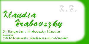 klaudia hrabovszky business card